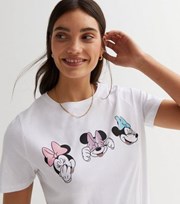 New Look White Minnie Mouse Crew Neck T-Shirt